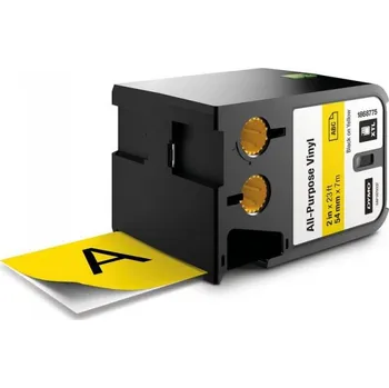 Pásek do tiskárny Páska Dymo XTL, 54mm (vinyl) žlutá, černý tisk, 7m