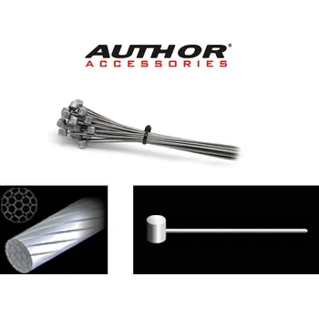 Lanko pro jízdní kolo AUTHOR Lanko brzdové ABS-Lb-Mtb 1,5x900mm (30ks v bal) (stříbrná)