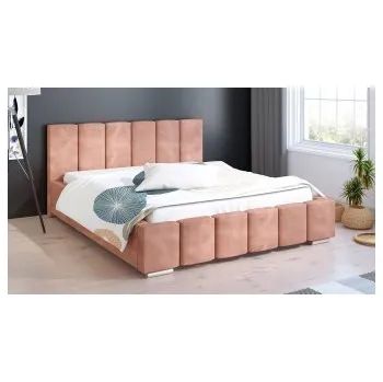 Postel Čalouněná postel Maxima 200/200 cm s úložným prostorem losos