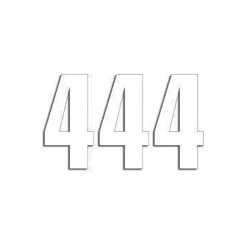 Autodoplněk BLACKBIRD startovní číslo 13cm x 7cm jednoduché, barva bílá, číslo 4 (3 ks)