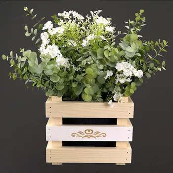 Obal na květináč AMADEA Dřevěný obal s květináčem s motivem krajky, 17x17x15cm Český výrobek