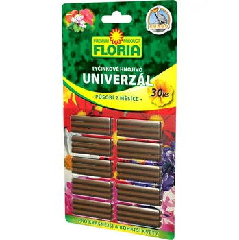Hnojivo AGRO FLORIA tyčinkové univerzální hnojivo s GUANEM 30ks