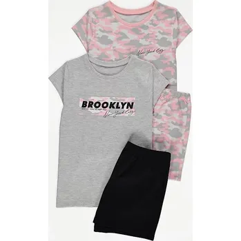 Dívčí pyžamo GEORGE DÍVČÍ PYŽAMO "BROOKLYN" Barva: růžová, Velikost: 10-11 let (146)