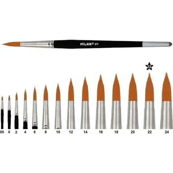 Umělecký štětec Štětec Milan série 611 - kulatý/lak, umělecký č. 22