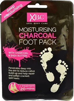 Kosmetika na nohy Xpel Charcoal Foot Pack hydratační ponožky s aktivním uhlím 1 pár