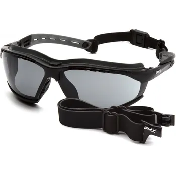 ochranné brýle Pyramex Isotope EGB9420STM, ochranné brýle, nemlživé, černá obruba, šedé