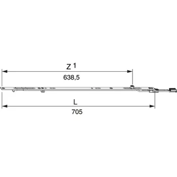 MACO Střední závora 1500V 1I-S, MM FFM 1281-1500 1701-2200