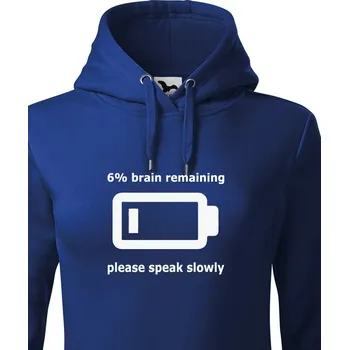 Dámská mikina Dámská mikina - Speak slowly, Barva Modrá, Velikost M, Canvas Dámská mikina Bezvatriko.cz 1