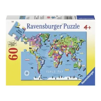 Puzzle WORLD MAP 60 PC PUZZLE – Ravensburger (EN)