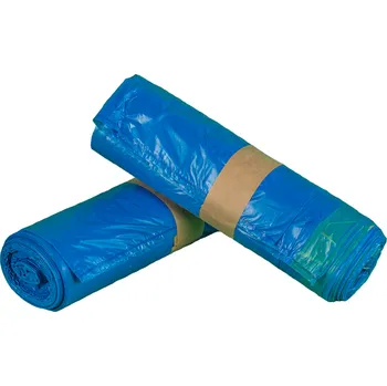 Pytle na odpadky Pytle na odpad 70x100 cm/50, 105lt., modré, zatahovací, role 25 ks