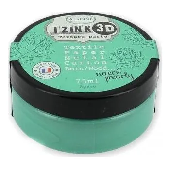 Speciální výtvarná barva Izink pasta 3D, 75 ml - Agave, perleťová tmavě zelená