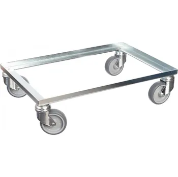 Plošinový vozík Vozík pod přepravky kov 600x400 mm 4 otočné kola 100 mm 4S