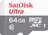 SanDisk Ultra microSDXC 128 GB UHS-I U1 80 MB/s + SD adaptér, 64 GB