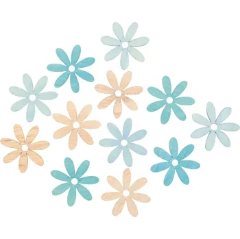 Kytka dřevěná 4 cm, 12 ks 4312