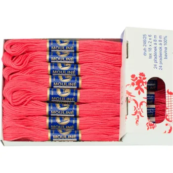 Příze Snový svět 3262 - Bavlněná vyšívací příze Mouline temně nachová