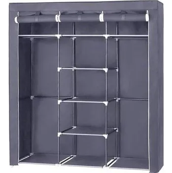 Šatní skříň SONGMICS Šatní skříň textilní šedá