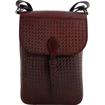 Pánská aktovka Zubíček Lesnická kožená brašna - hnědá hovězina Varianta: zdobená