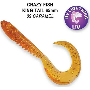 Umělá nástraha Gumová nástraha Crazy Fish King Tail 6,5cm 09 Caramel (6ks)