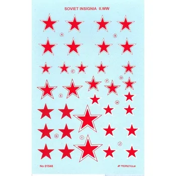 Plastikový model 1:48 Sovětské výsostné znaky (2. světová válka)