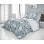 Saténové bavlněné prodloužené povlečení LUXURY COLLECTION 140x220, 70x90cm KENZO zelené