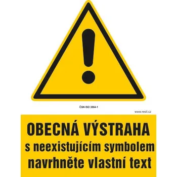 Obecná výstraha - samolepka 140 x 200 mm