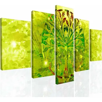 Obraz Malvis ® Pětidílný obraz Abstraktní strom Velikost: 150x80 cm
