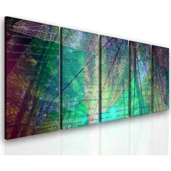 Obraz Malvis ® Pětidílný obraz Dužina listu Velikost: 150x60 cm