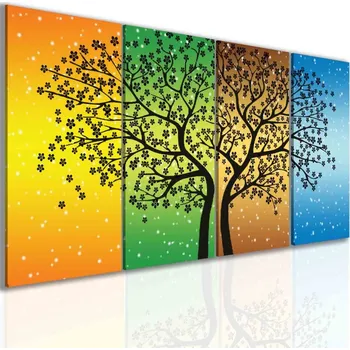 Obraz Malvis ® Obraz strom roční období III Velikost: 80x40 cm
