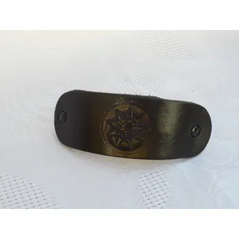 Kožená spona do vlasů č.26 Barva: Černá