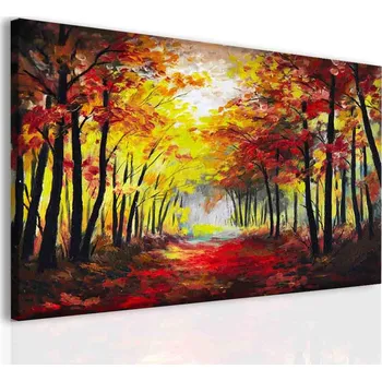 Obraz Malvis ® Obraz reprodukce Les na podzim Velikost: 80x60 cm