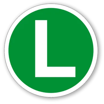 Označení "L" dle CEMT - kruhová samolepka Ø 150 mm