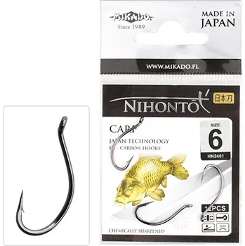 Rybářský háček MIKADO Nihonto Carp vel. 4 / černý nikl (HN2401-4BN)