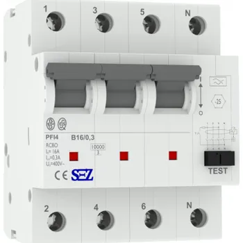 Proudový chránič Proudový kombi chránič SEZ PFI 4 B6/0,03 (0090900)