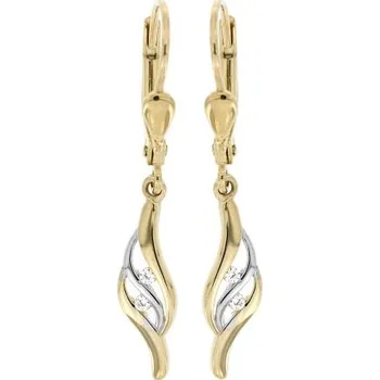 Náušnice Zlatnictví U Kostela Dámské zlaté náušnice se zirkony 0295žb 506543851