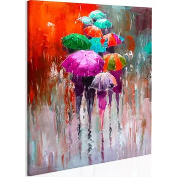 Obraz Malvis ® Obraz procházka v dešti II Velikost: 90x110 cm