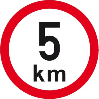 Značení Maximální rychlost 5 km - kruhová samolepka Ø 200 mm
