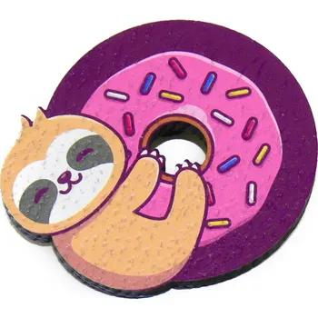 Brož art-wood.cz Dřevěná brož - lenochod