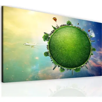 Obraz Malvis ® Obraz Zelená planeta Velikost: 90x60 cm