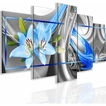 Obraz Malvis ® Obraz Abstraktní lilie modrá Velikost: 100x50 cm