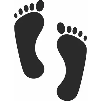 Samolepící dekorace Chodidla 140 x 120 mm