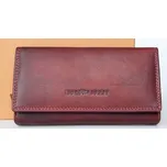 Celá kožená temně červená oboustranná bytelná peněženka Bull Burry (RFID)