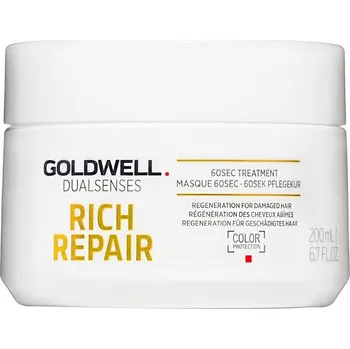 Vlasová regenerace Goldwell Dualsenses Rich Repair 60sec Treatment - Maska pro suché a poškozené vlasy 200ml