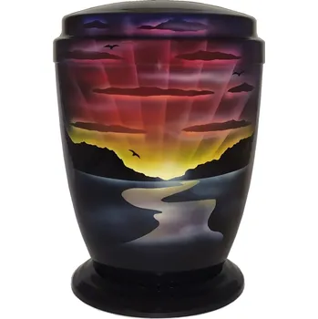 Smuteční dekorace Urna hliníková, barevná cesta