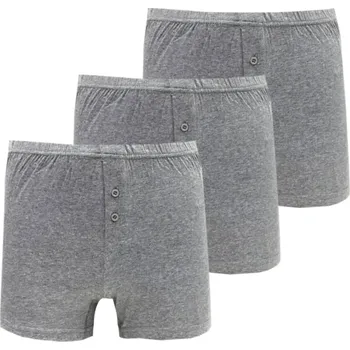 Pánské spodní prádlo PeSaiL Pánské žerzejové boxerky - EUO ( 3 ks v balení ) Barva: Šedá, Velikost: XL