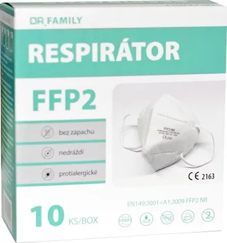 respirátor Dr.Family Respirátor FFP2 bílý 10 ks