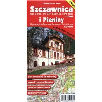SZCZAWNICA PLAN MIASTA 1:7000 I PIENINY MAPA TURYSTYCZNA 1:70 000 - OPRACOWANIE ZBIOROWE