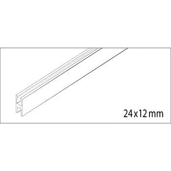HAWA CLIPO 36 GK/GKK IS fixační profil na sklo, délka 2500 mm, hliník elox