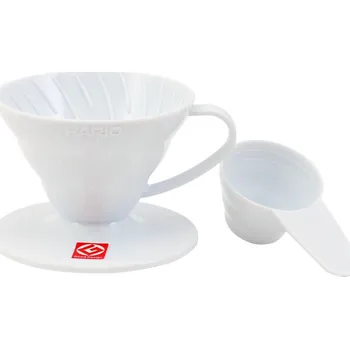 Příprava kávy Plastový dripper Hario V60-01 - bilý
