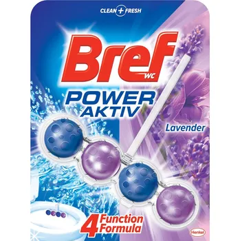 WC čistič Bref power aktiv blok Lavender levandule 2x50g