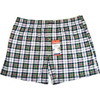 Pánské spodní prádlo Pánské boxerky PANTHER MAXI Č. 16 BÍLÁ/MODRÁ/HNĚDÁ 3xl